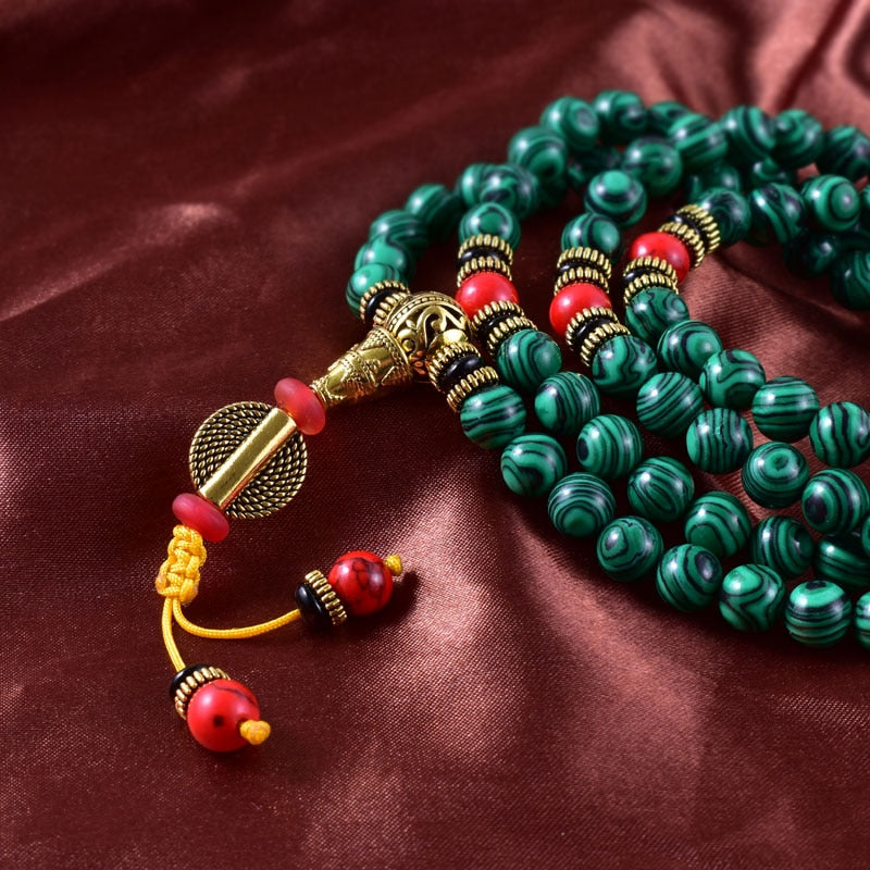 8mm Malachite prayer beads