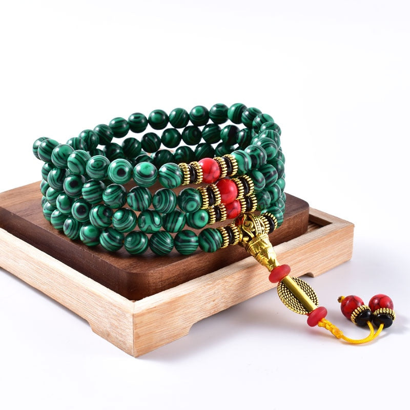 8mm Malachite prayer beads