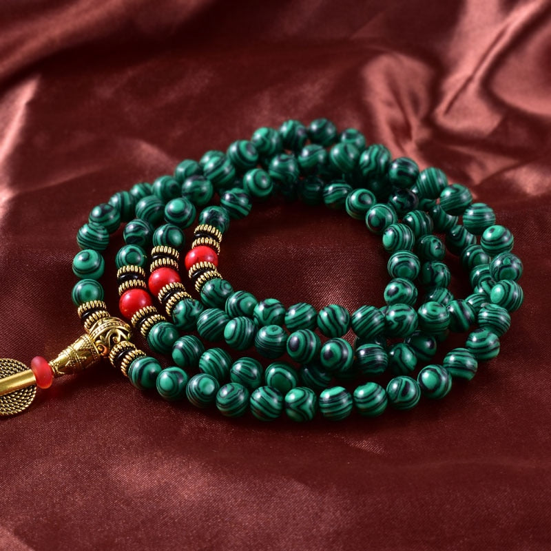 8mm Malachite prayer beads