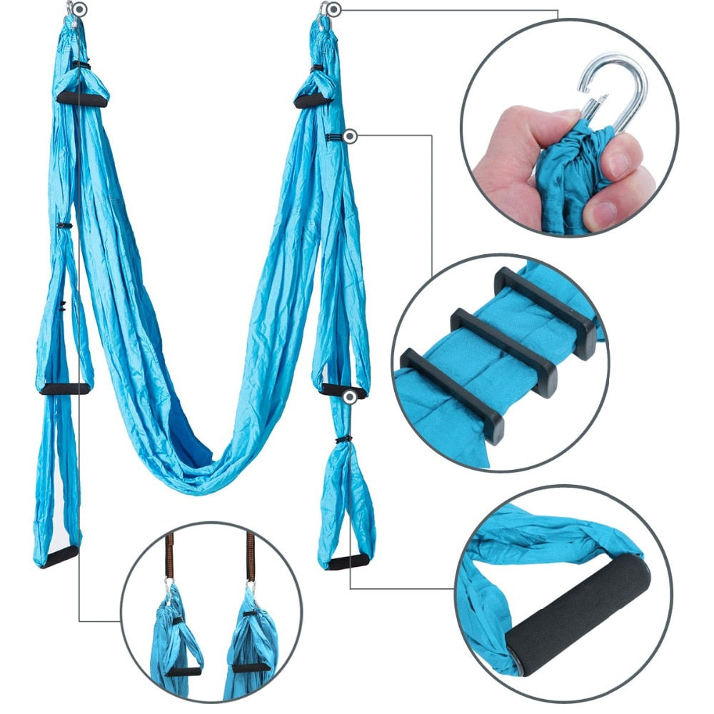 Anti-gravity Aerial Yoga Hammock Set with Carrying Bag