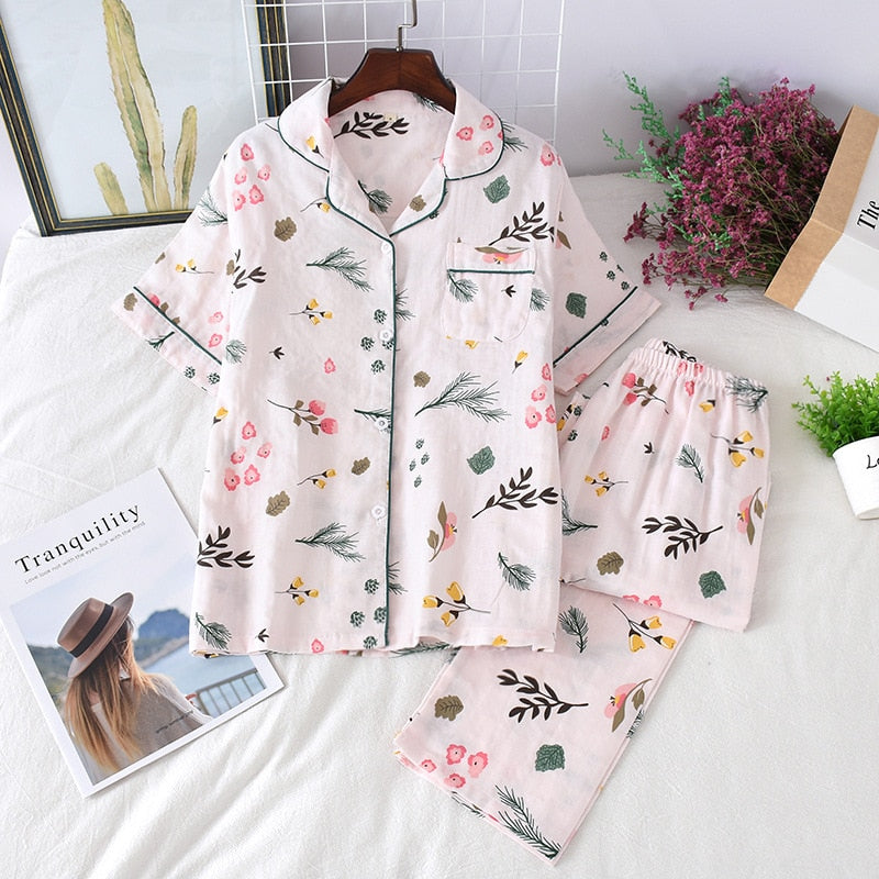 100% cotton PJ short set