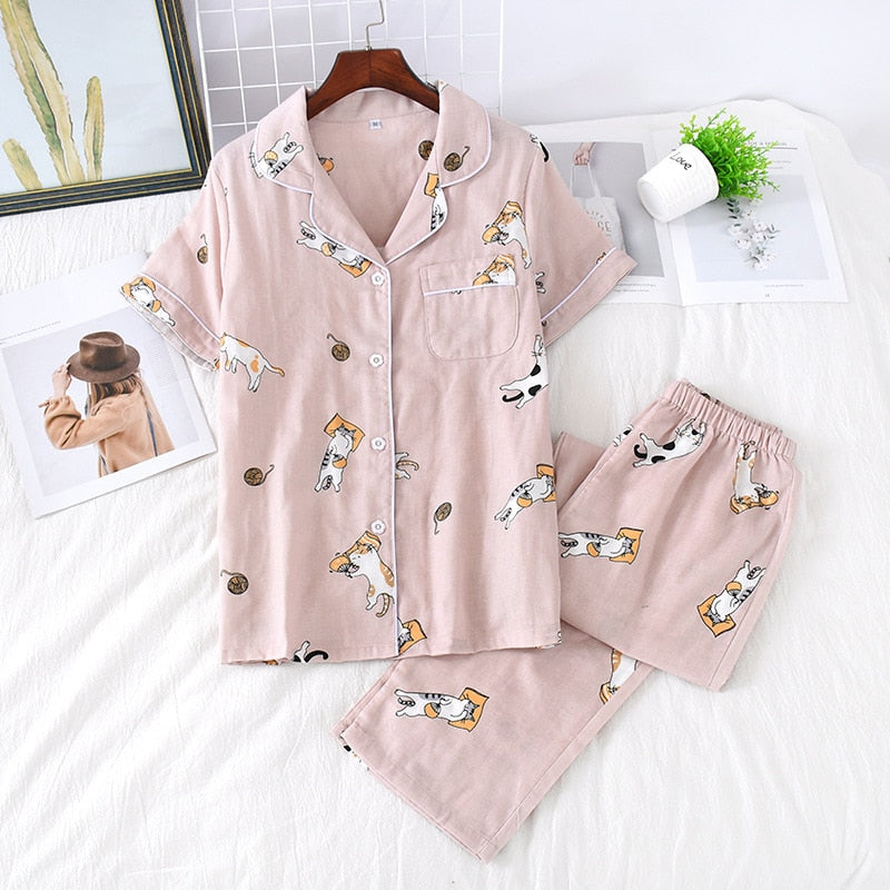 100% cotton PJ short set