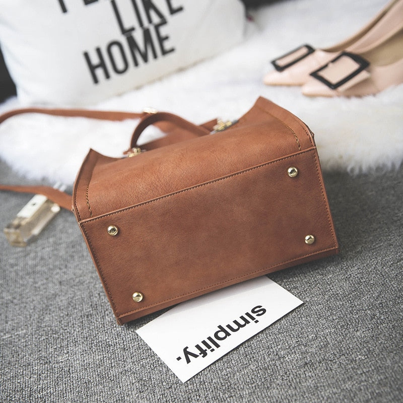 Casual Faux Suede Tote Bag with Faux Fur Ball