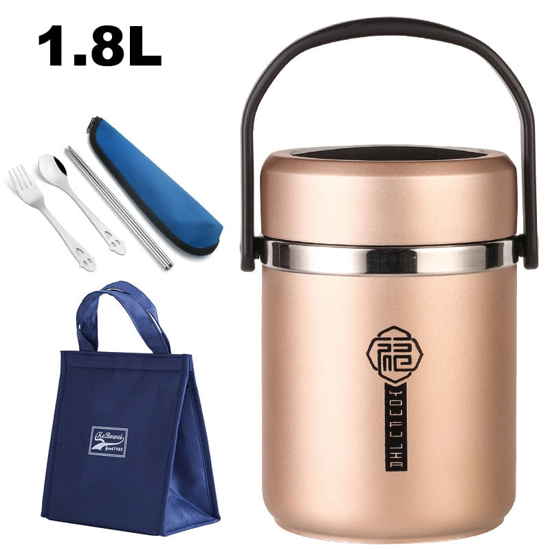 Stainless Thermal Vacuum Lunch Set (Keeps Warm Up to Six Hours)