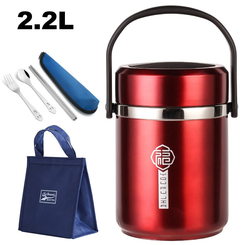 Stainless Thermal Vacuum Lunch Set (Keeps Warm Up to Six Hours)