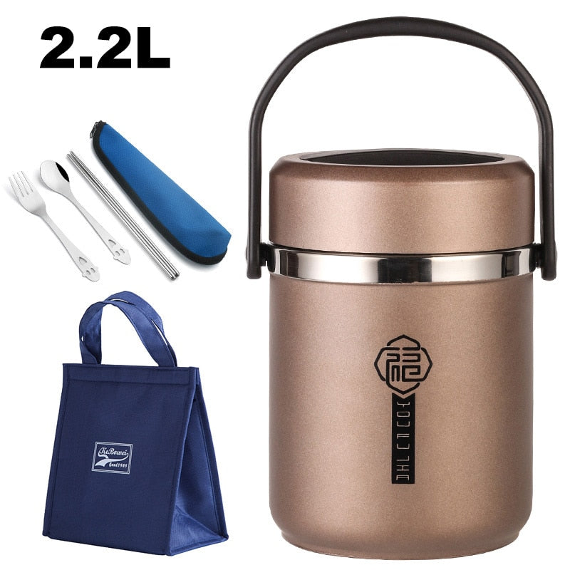 Stainless Thermal Vacuum Lunch Set (Keeps Warm Up to Six Hours)