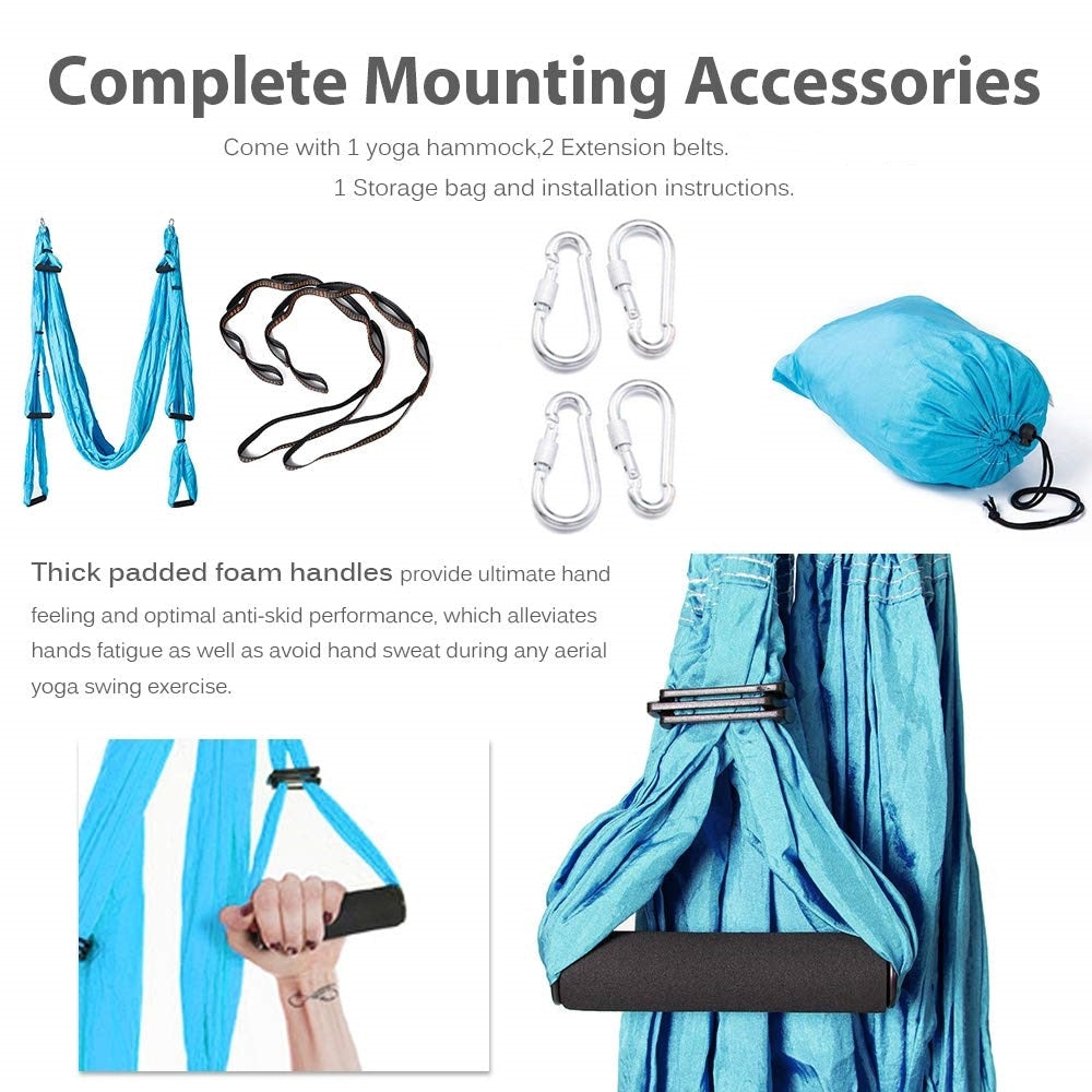 Anti-gravity Aerial Yoga Hammock Set with Carrying Bag