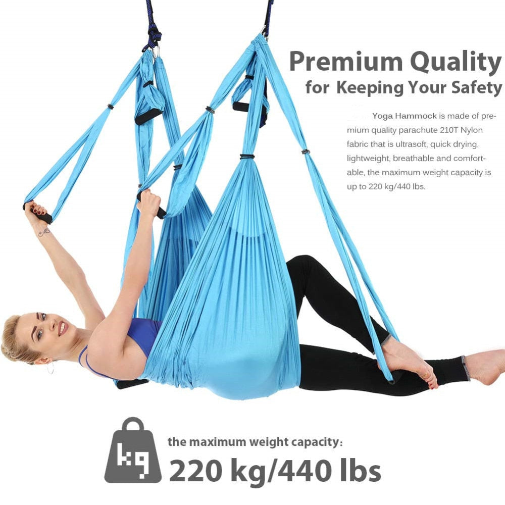 Anti-gravity Aerial Yoga Hammock Set with Carrying Bag