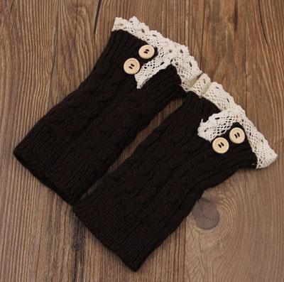 Double Buttoned Cable Knit Boot Cuffs