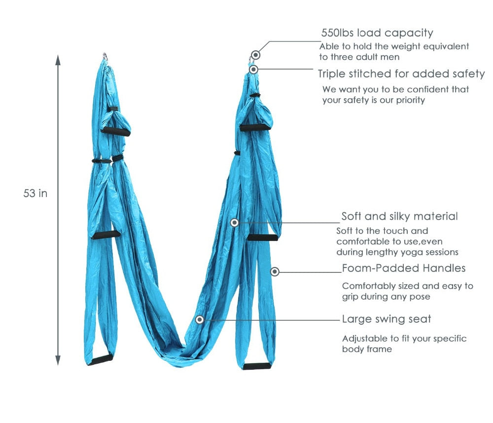 Anti-gravity Aerial Yoga Hammock Set with Carrying Bag