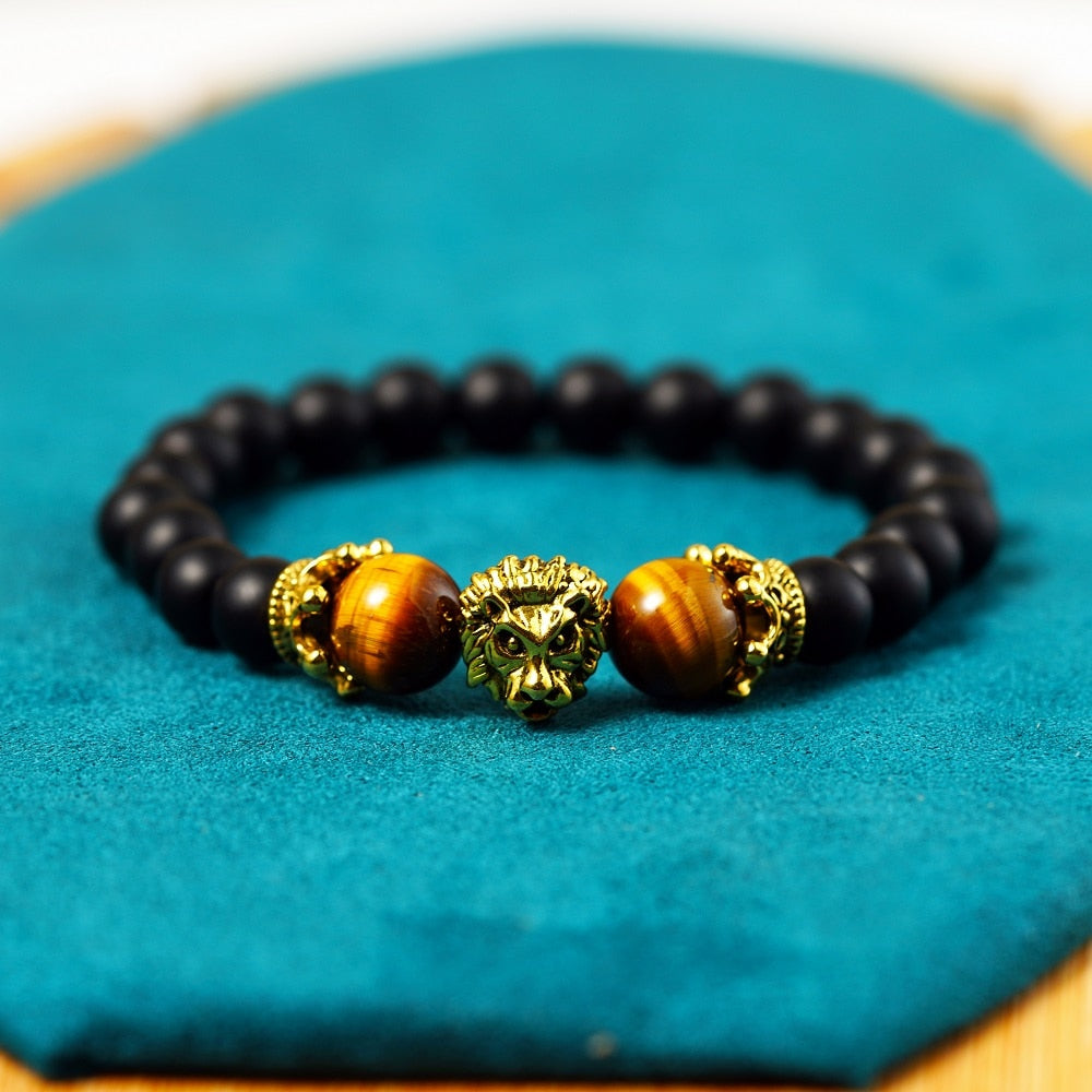 Crowned Lion Head Bracelet