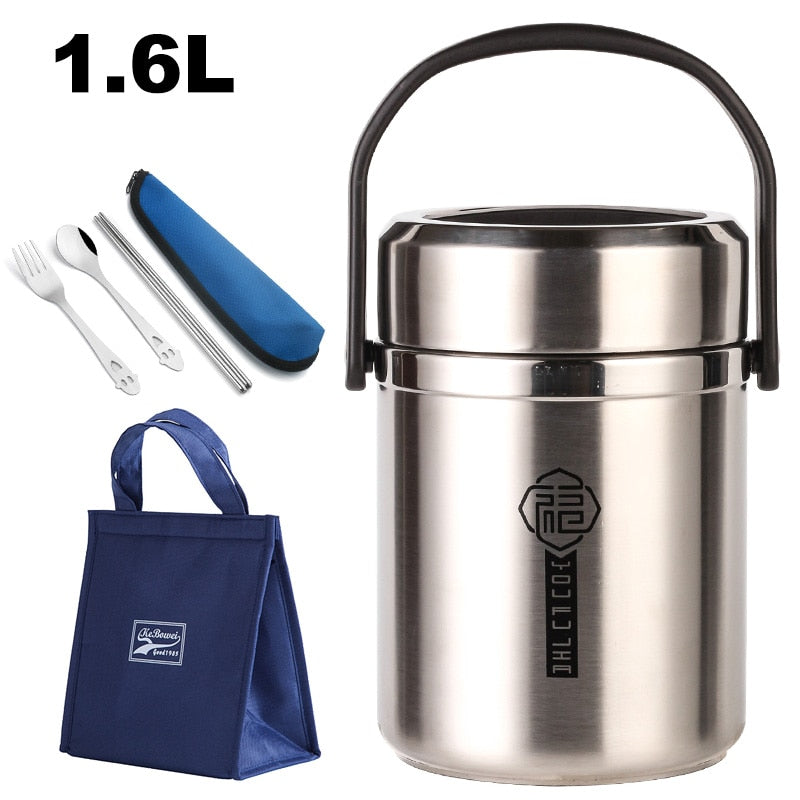 Stainless Thermal Vacuum Lunch Set (Keeps Warm Up to Six Hours)