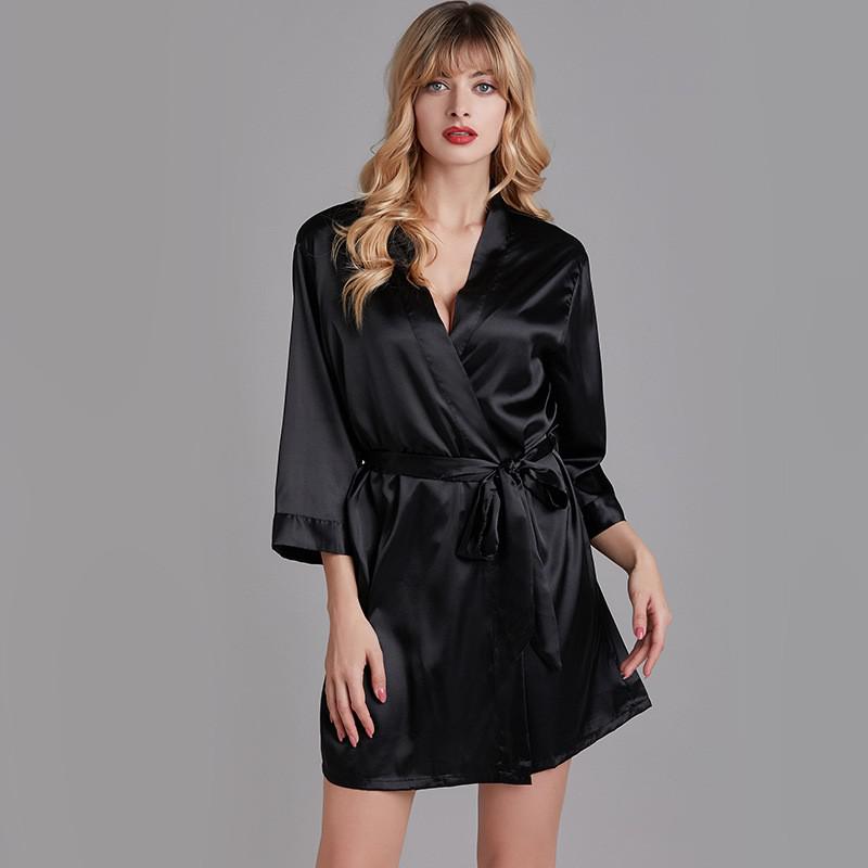 Champagne Satin Robe