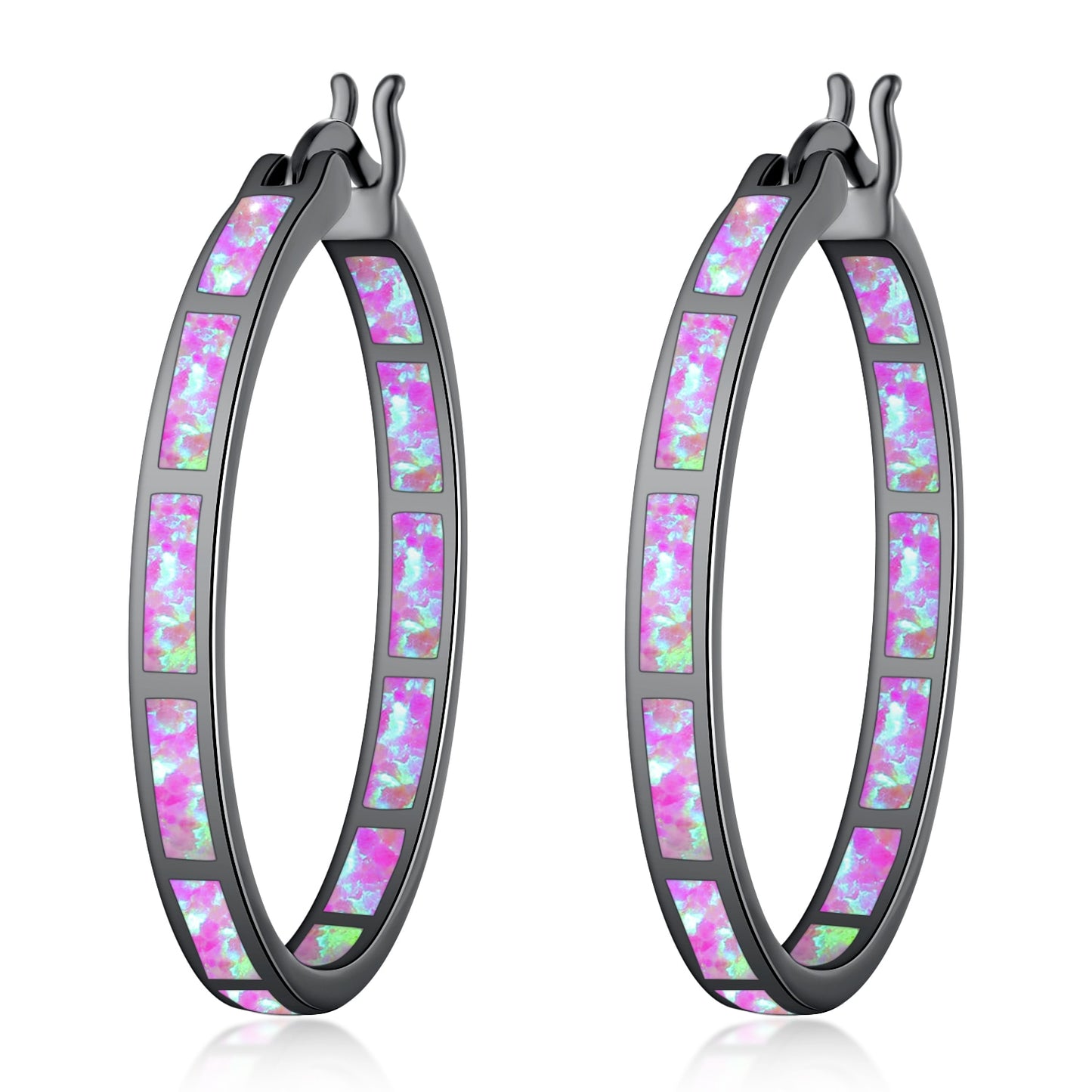 Opal Hoop Earrings