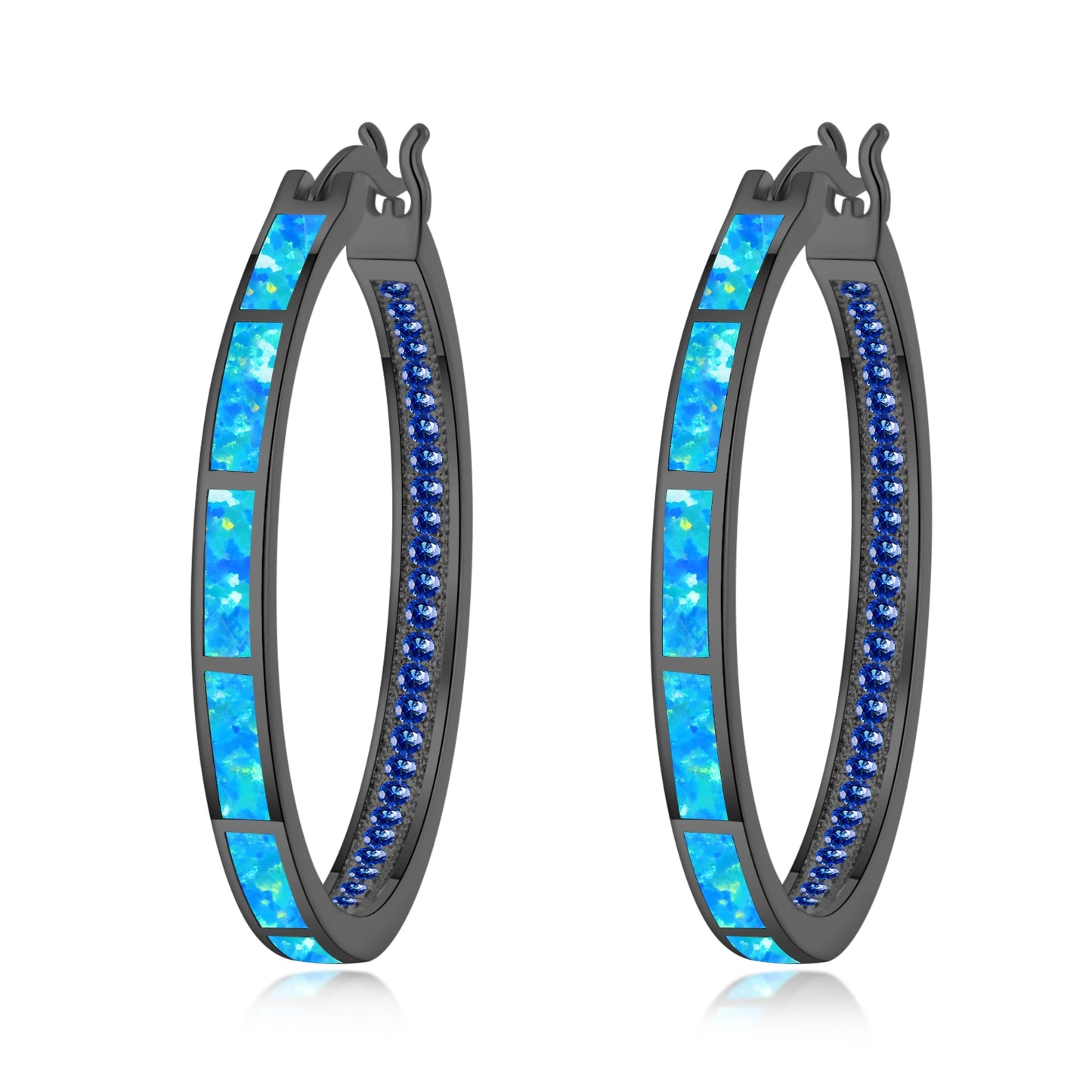 Opal Hoop Earrings