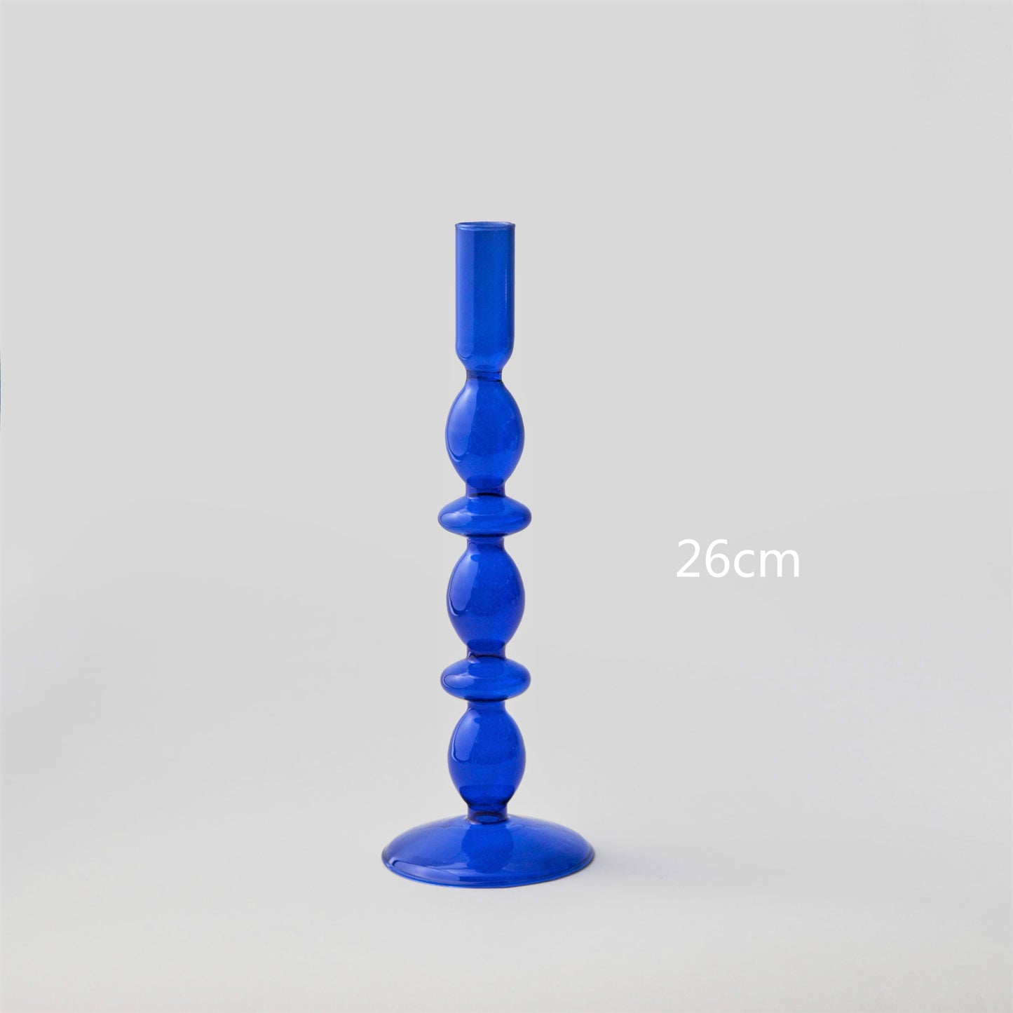 Royal Blue Glass Candlestick