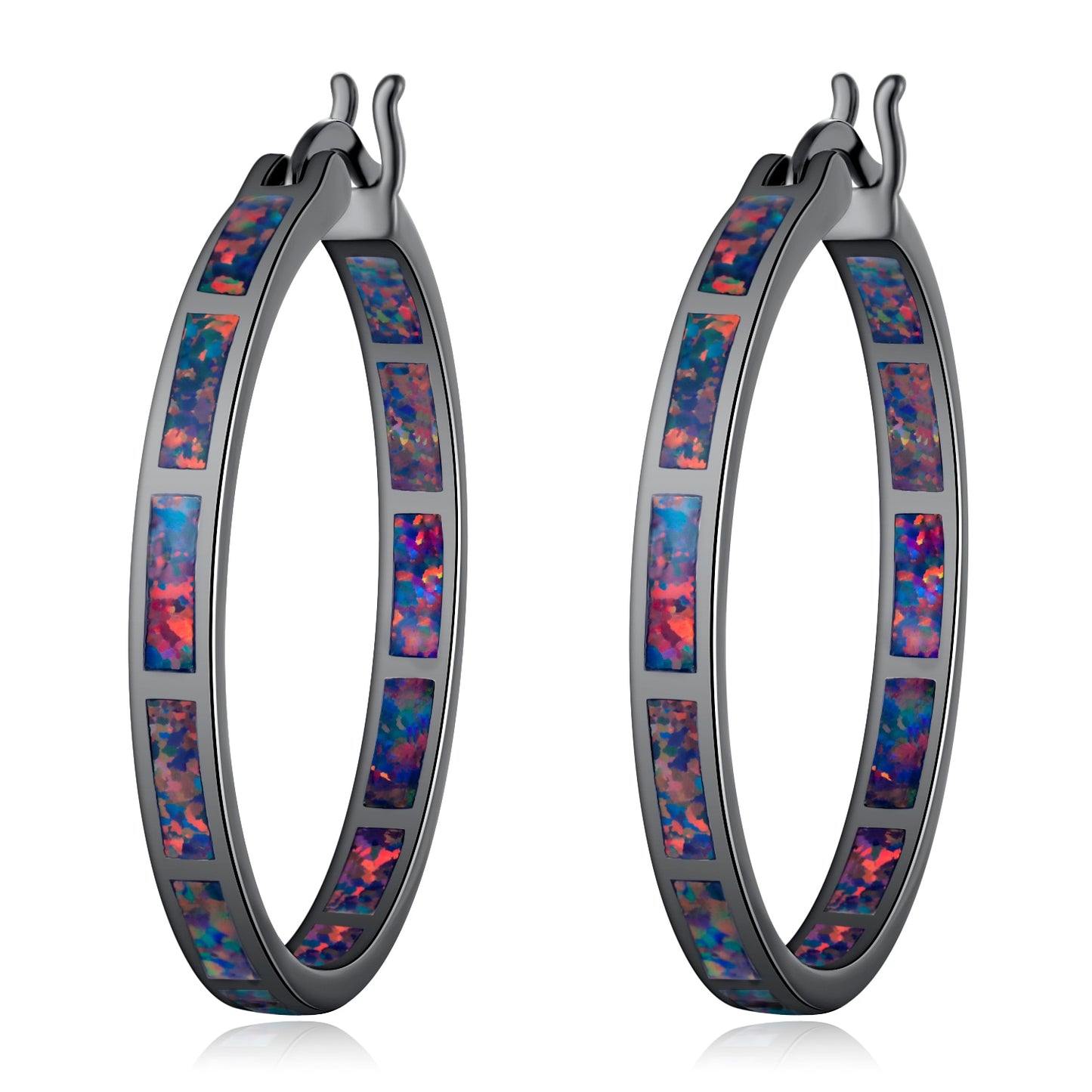 Opal Hoop Earrings