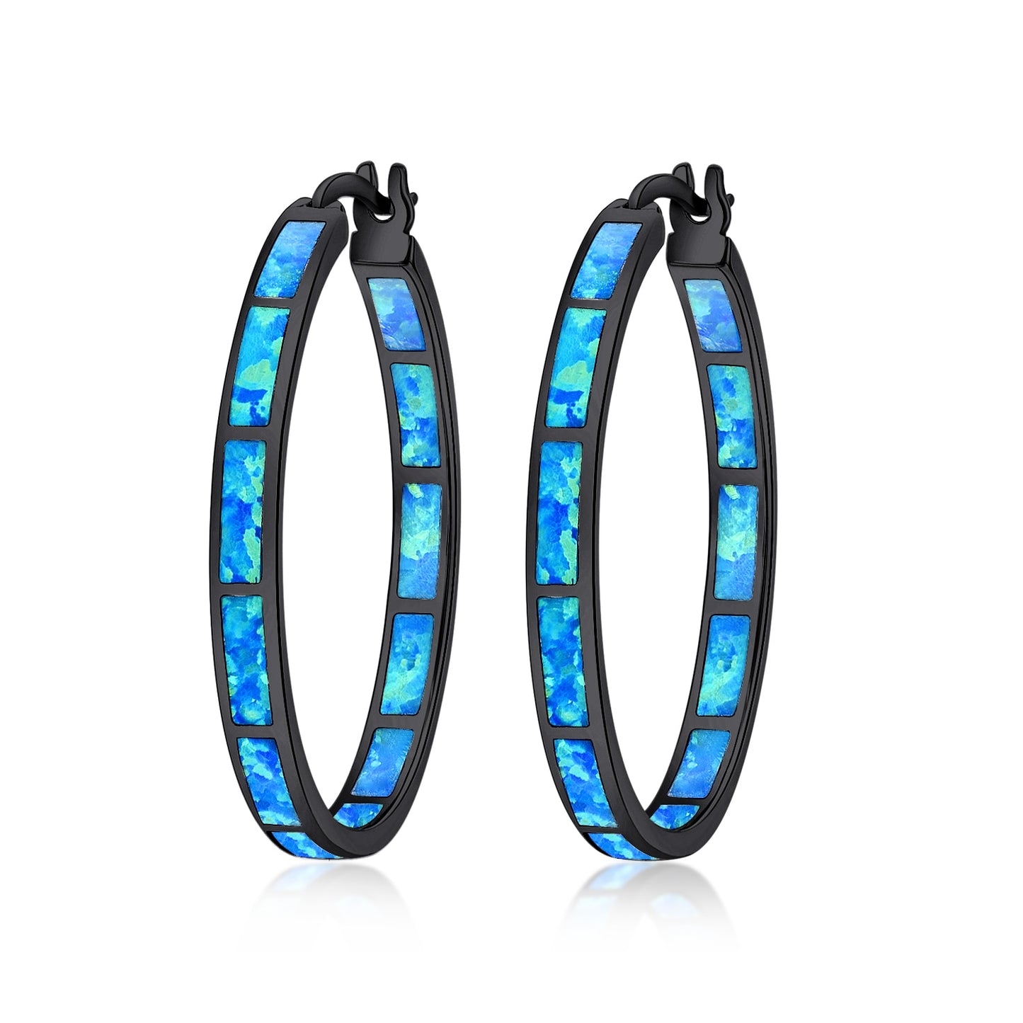 Opal Hoop Earrings