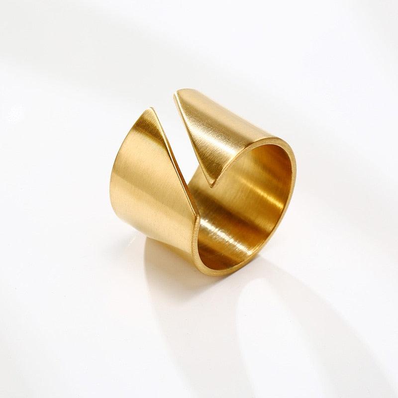 Stainless Steel Modern Wrap Statement Ring