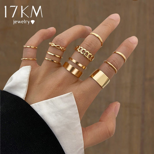 Punk Geometric Simple Finger Rings